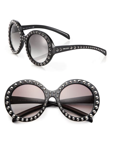 prada womens round sunglasses|More.